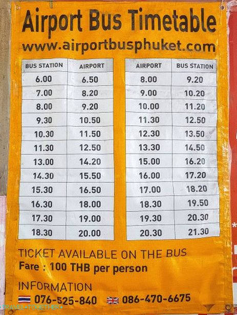 Autobusový řád z letiště Phuket