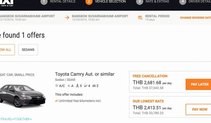 Půjčte si auto v Thajsku - pojištění, dokumenty, ceny, tipy