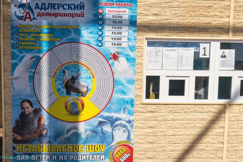Dolphinarium in Adler (dříve Aquatorium) - pro nezkušené