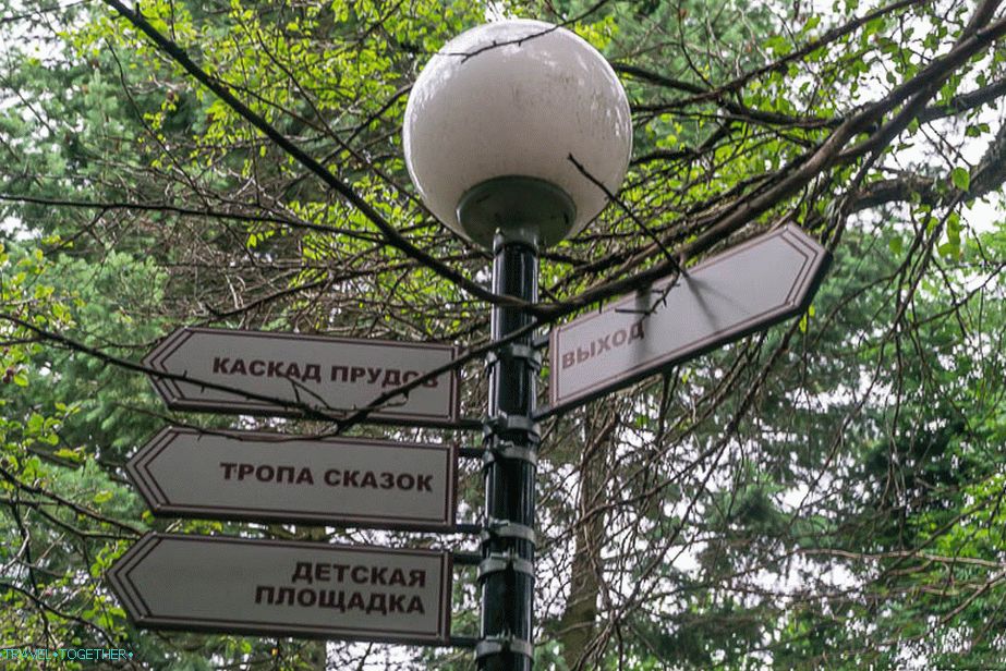 Všude po rozcestí parku