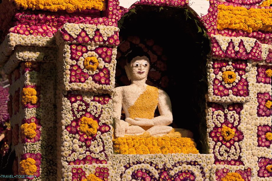Flower Buddha, Chiang Mai Flower Festival Flower Buddha, Chiang Mai Flower Festival