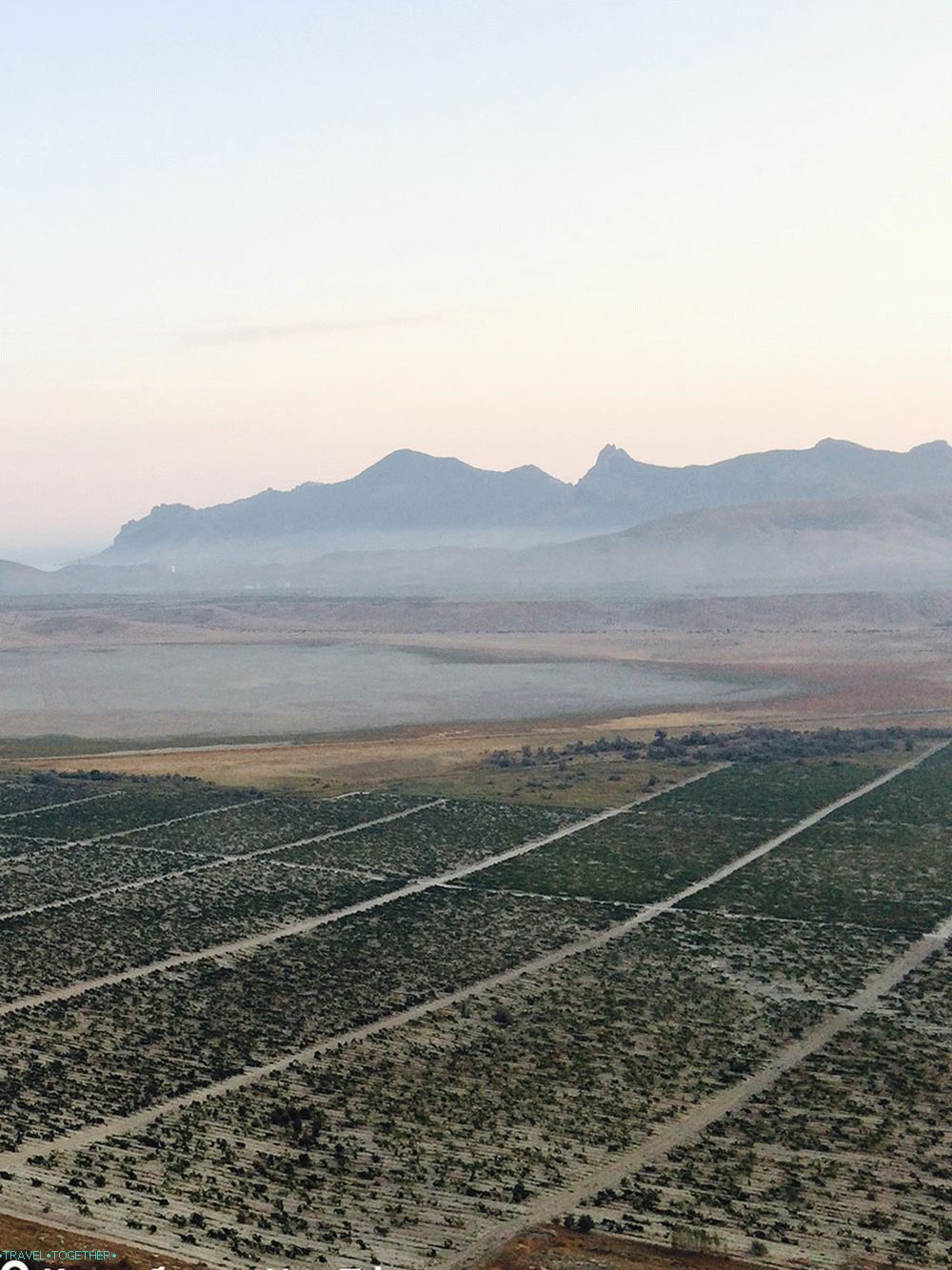 Koktebel, pohled z horského paraglidingu