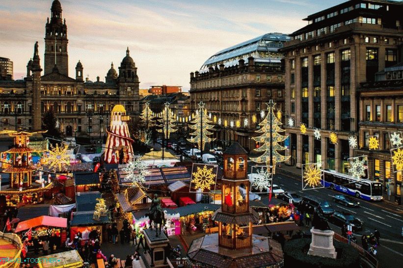 Vánoční trh v Glasgow