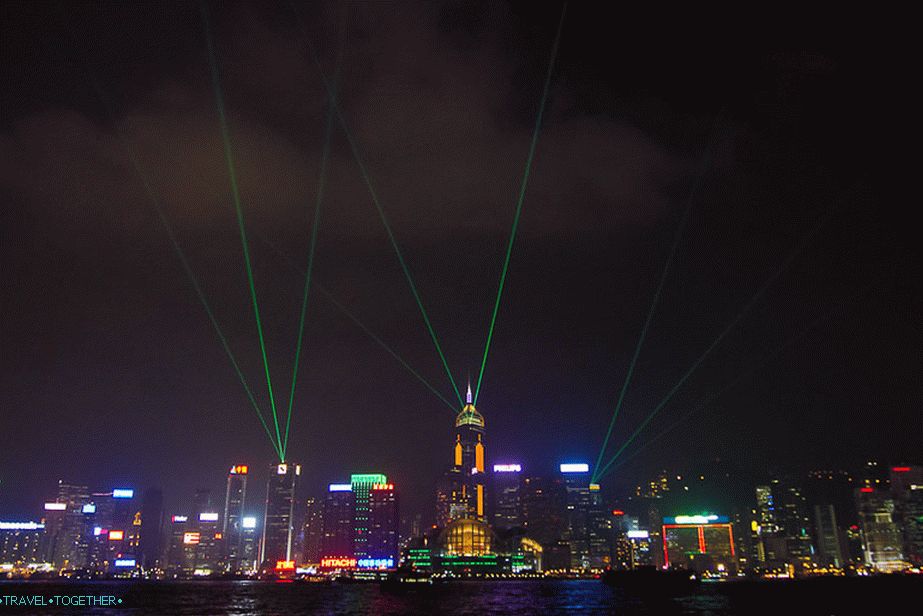 Světelná show v Hongkongu