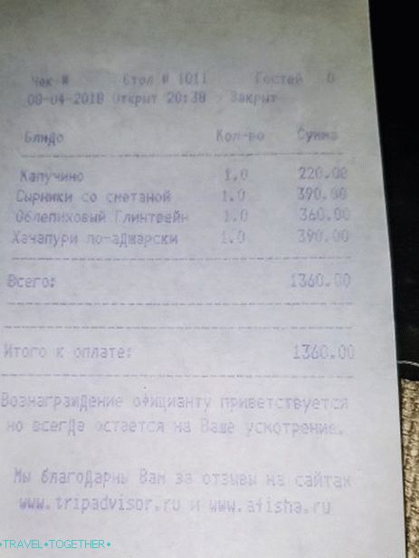 Cafe Parus v Adleru - chutné, krásné, drahé
