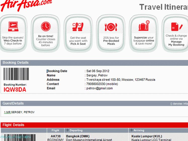 Šablona lístků AirAsia