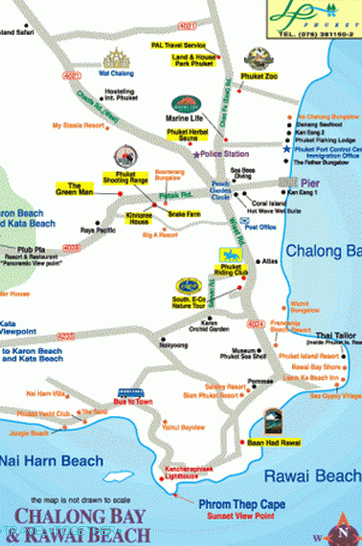 Mapa zálivu Chalong