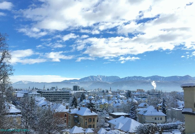 Klagenfurt v zimě