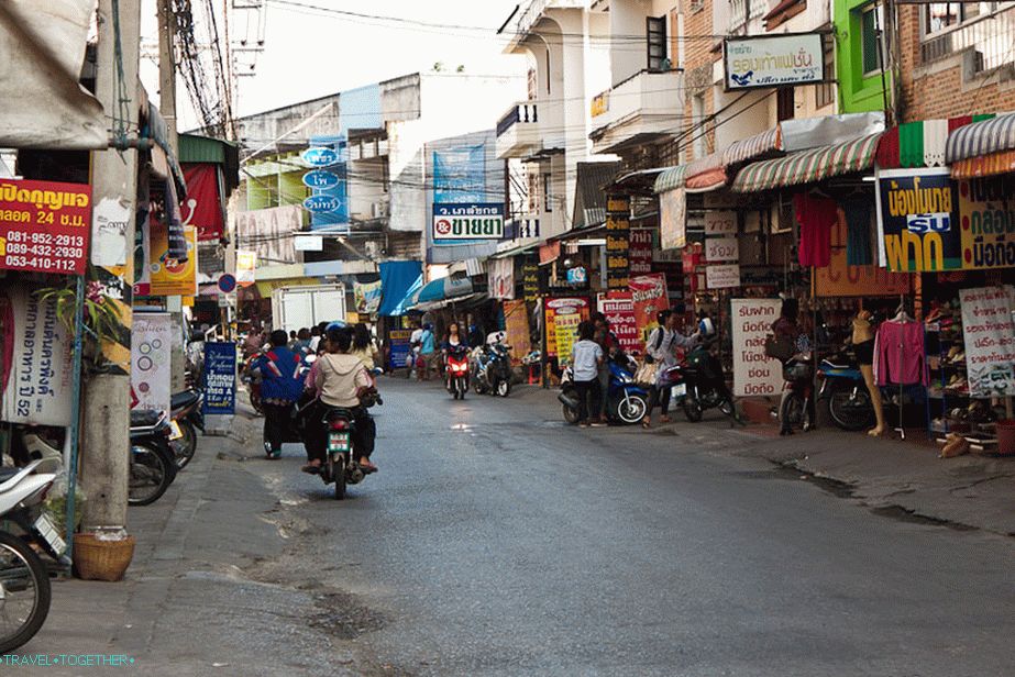 Pohled z okna na Chiang Mai