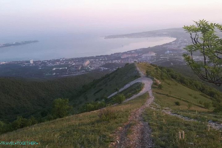 Krasnodarská oblast, pohled na Gelendzhik Bay z lanovky Krasnodarská oblast, pohled na Gelendzhik Bay z lanovky