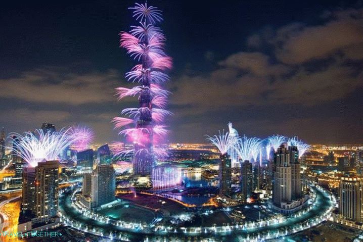 SAE, oslava nového roku ve věži Burj Khalifa