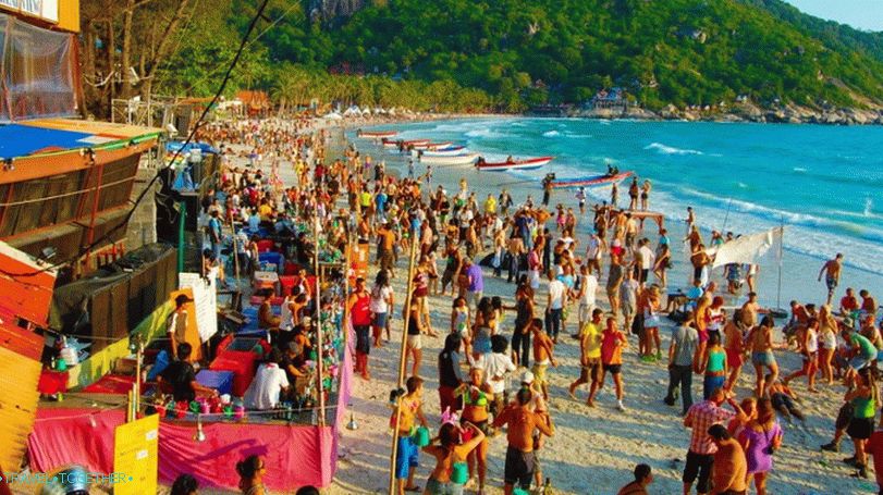 Pláž Haad Rin Nok na Koh Phangan