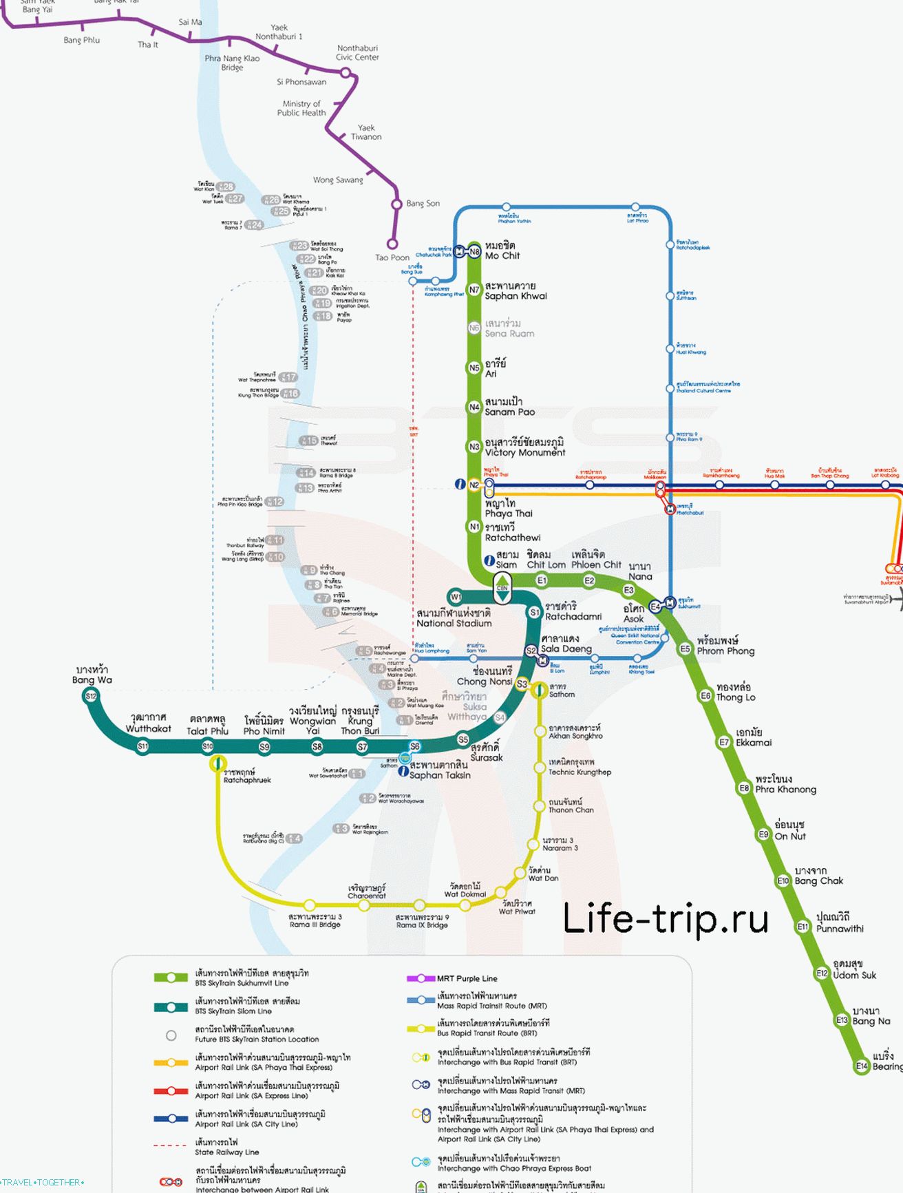 Bangkok metro mapa