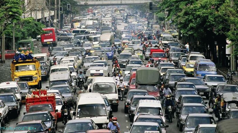 Dopravní zácpy v Thajsku