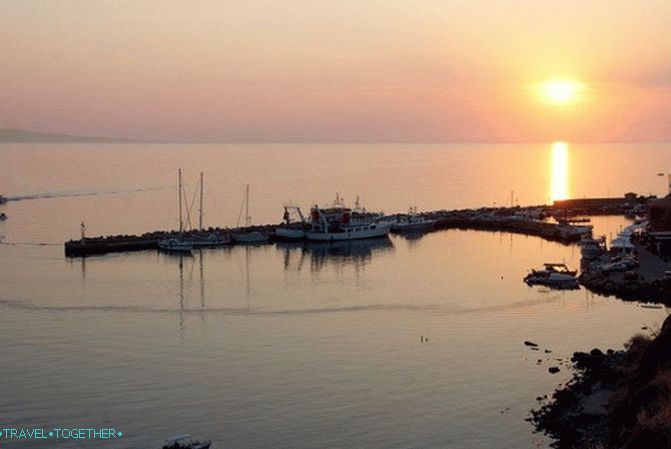 západ slunce na ostrově Lesbos