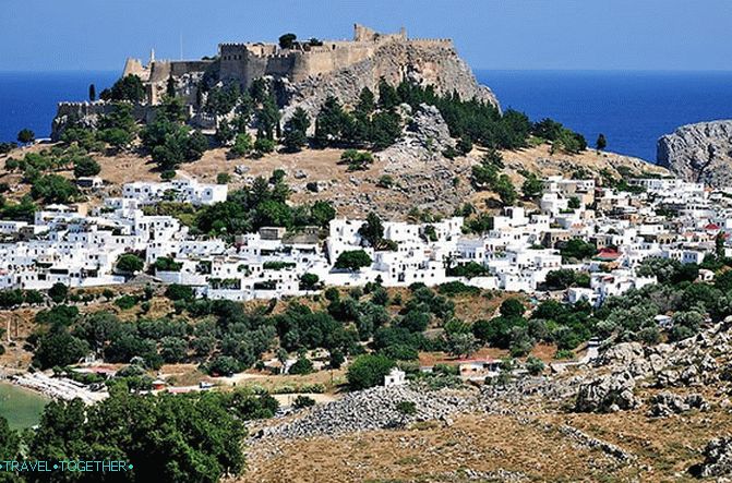město Lindos Rhodos
