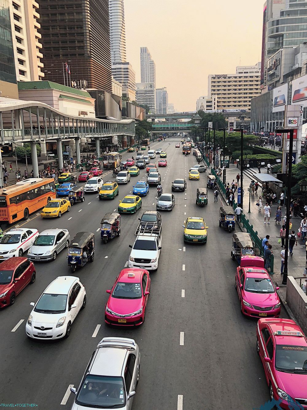 Pohyb v centru Bangkoku