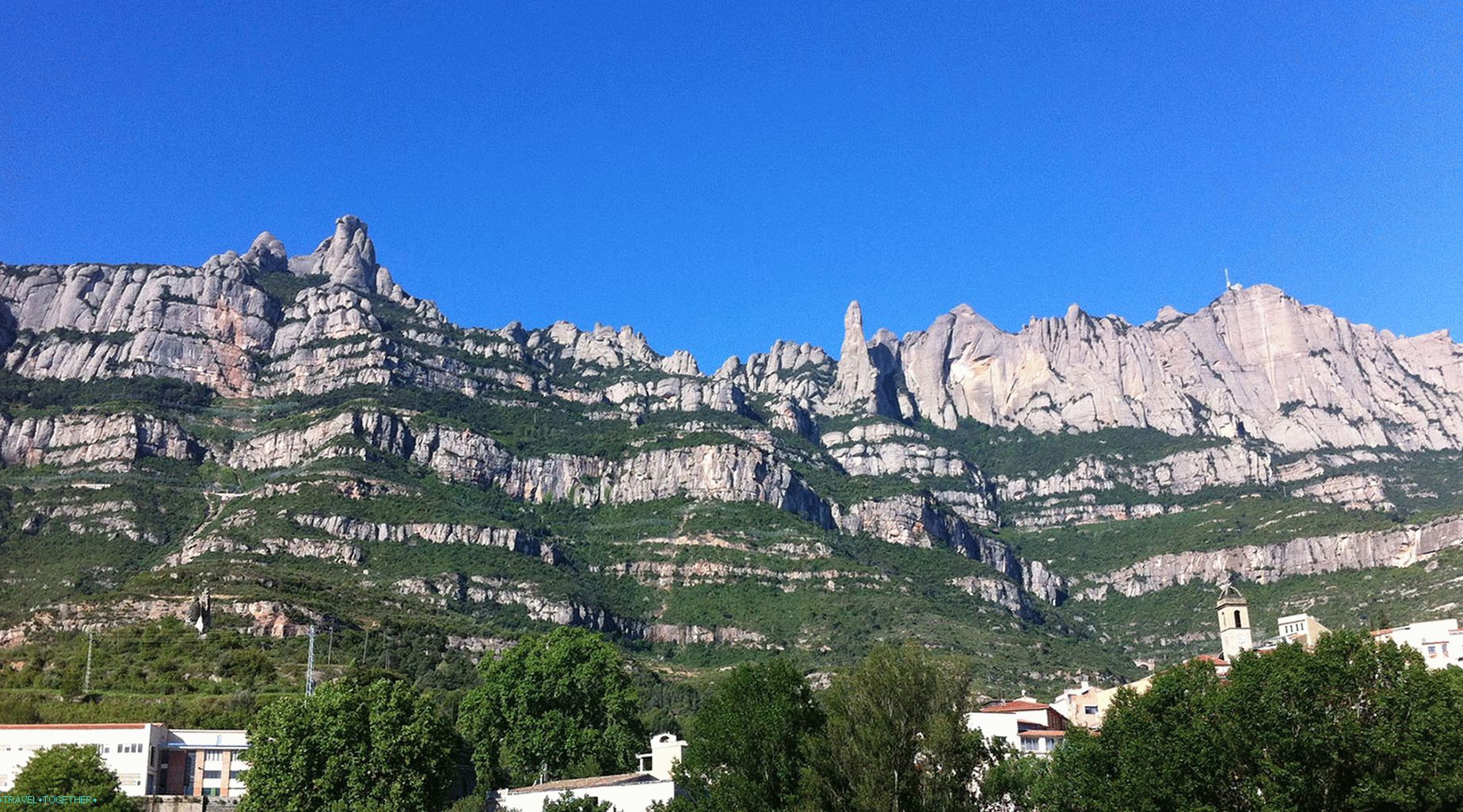 Pohled na horu Montserrat