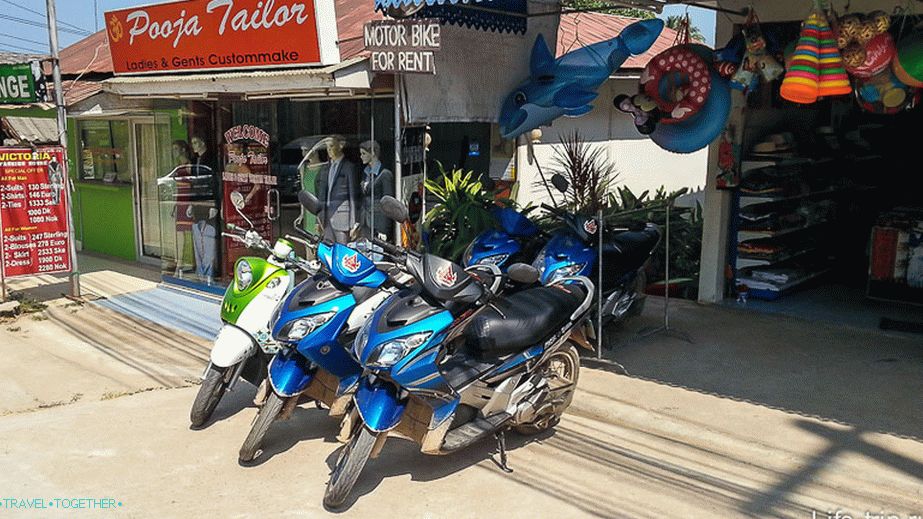 Půjčte si kolo za 300 bahtů s pasem zástavy