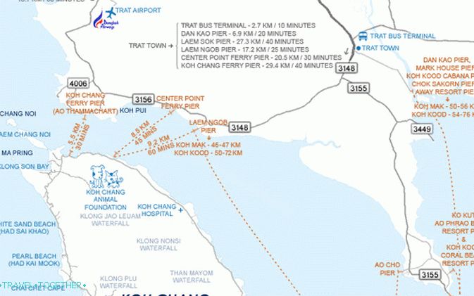 Mapa kotlů Koh Chang