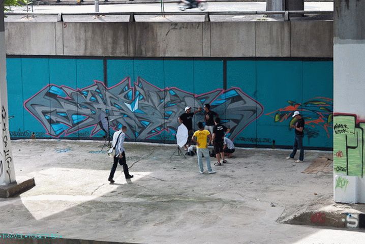 Střelil něco u řeky v centru Kuala Lumpur