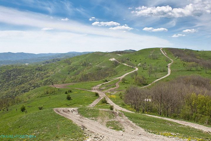 Kavkazský hřeben. Hory Gelendzhik.