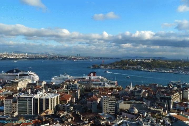 Istanbul, pohled na Bospor