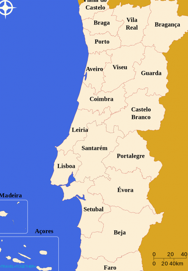 Správní rozdělení Portugalska