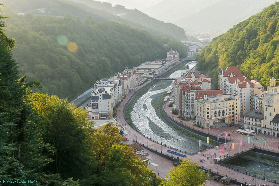 Rosa Khutor z výšky - vypadá jako Evropa