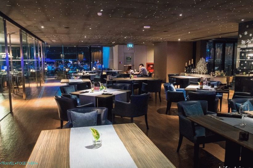 Restaurace na střeše hotelu Hilton v Pattaya - 34. patro s výhledem na město