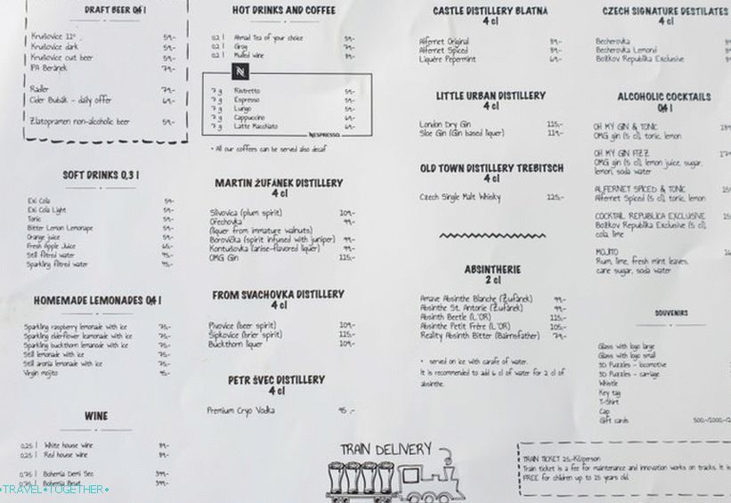 Restaurace s vlaky v Praze - pivo a atrakce