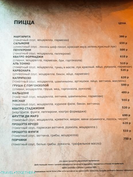 Restaurant Trattoria 540 - italská taverna v Gorki Gorod