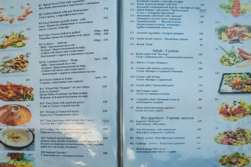 Veranda Restaurant v Phuketu - ruská kuchyně a thajské přizpůsobené