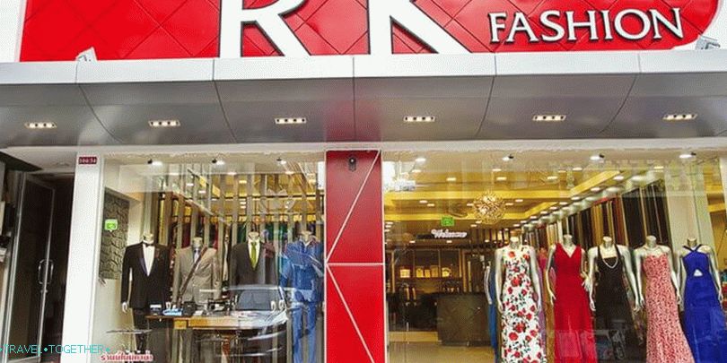 Obchod s oblečením R. K. Fashions v Phuketu