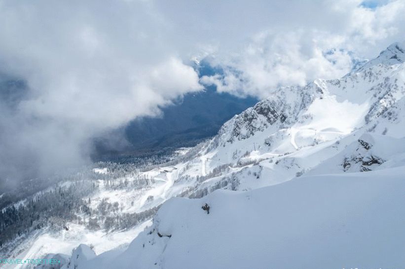 Vyhlídková plošina Rosa Peak na Rosa Khutor - nejlepší výhledy