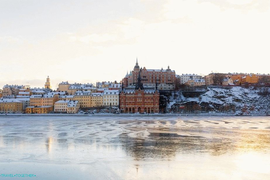 Stockholm v zimě