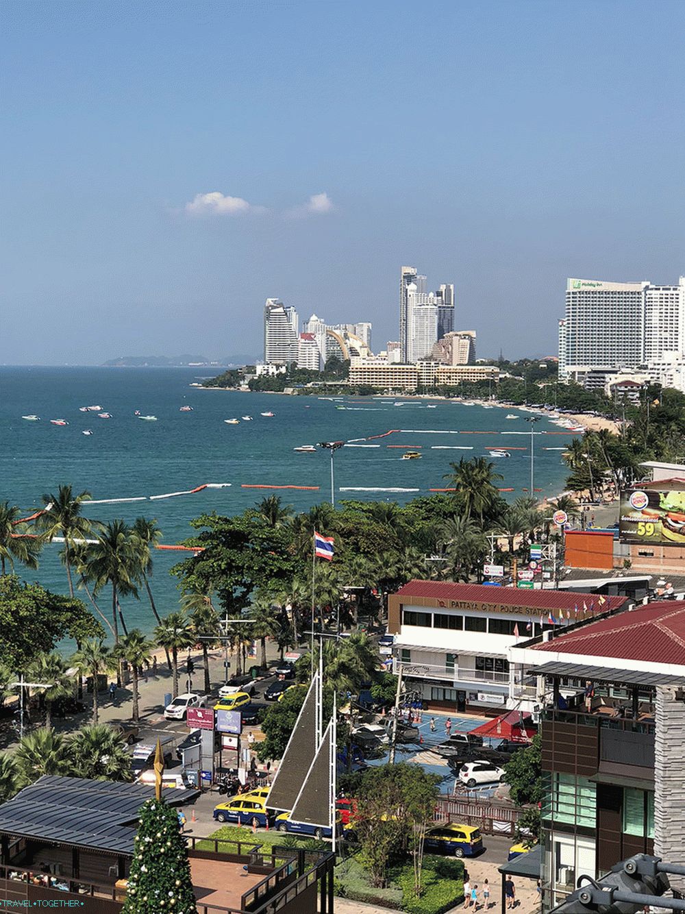 Pohled na Pattaya z hotelu Hilton