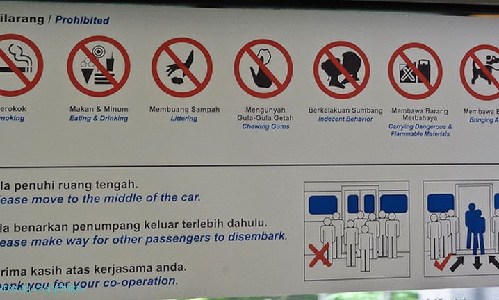 Banda zákazů v metru v Kuala Lumpur Banda zákazů v metru v Kuala Lumpur