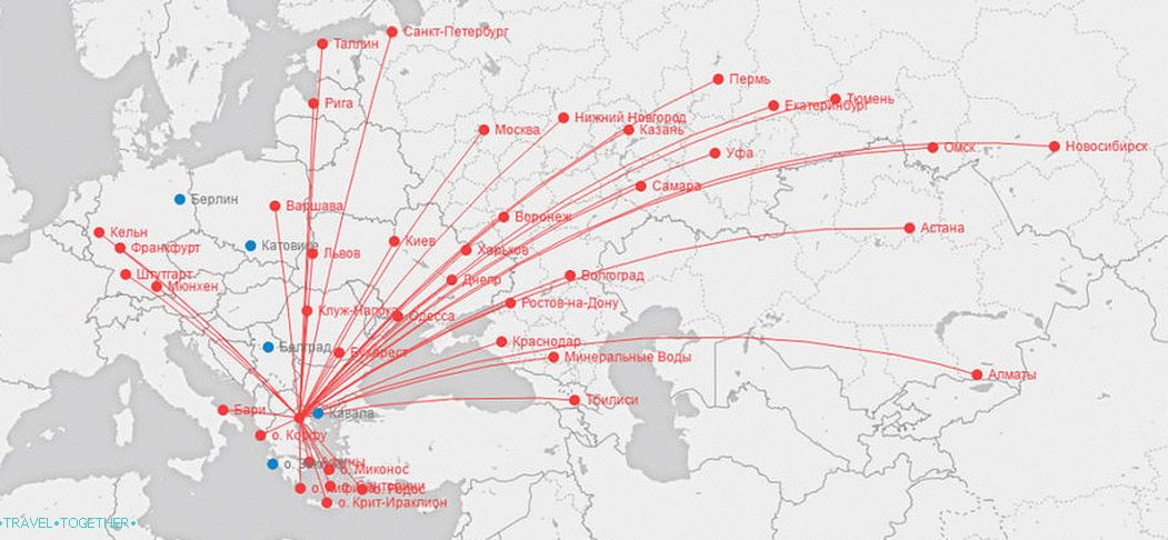 Ellinairská mapa trasy