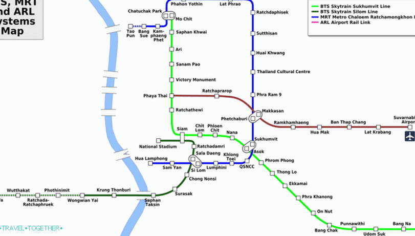 Bangkok metro mapa