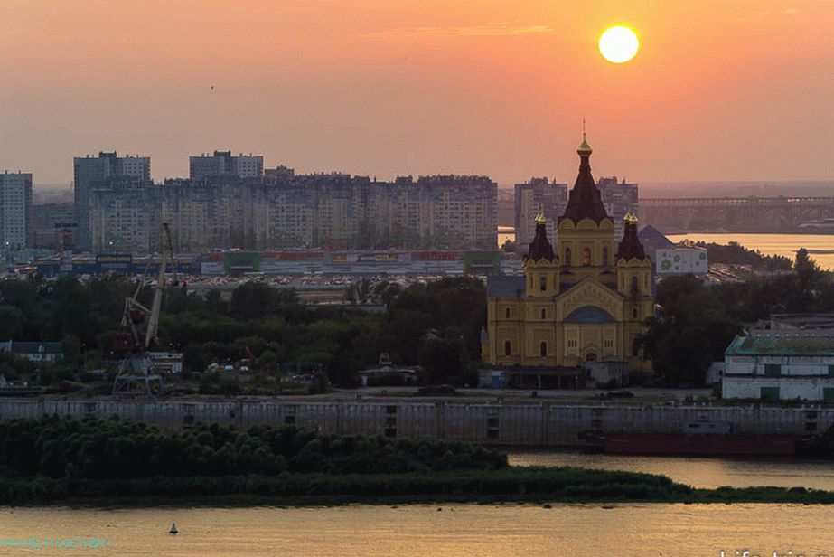 Západ slunce v Nižném Novgorodu